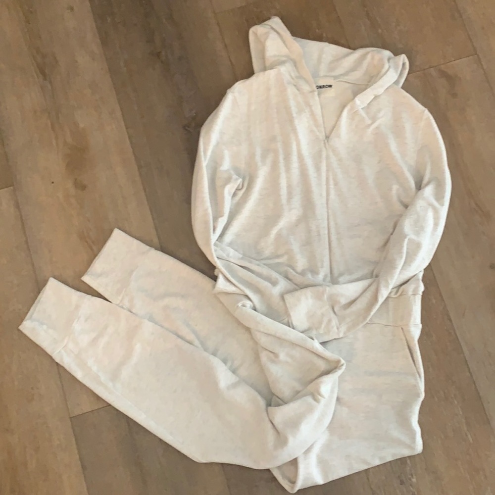 Monrow supersoft hoodie jumpsuit